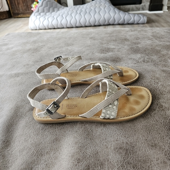 Toms Oxford Tan Heritage Canvas Lexie Sandals - Picture 5 of 7